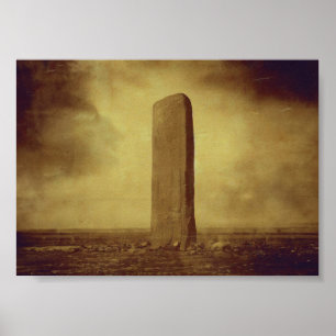 Antiquitätenfotografie eines Monoliths auf Mars Poster