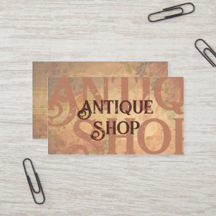 Antiquitätengeschäft Schätze Vintage Rose Visitenkarte