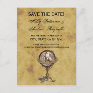 Antiquitätenglocke, geschwächte BG Save the Date Ankündigungspostkarte