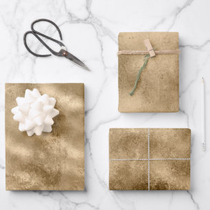 Antiquitätengold Geschenkpapier Set
