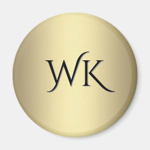 Antiquitätengoldmonogramm Magnet