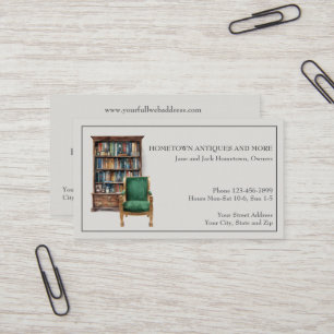 Antiquitätenhändlerkarte Visitenkarte