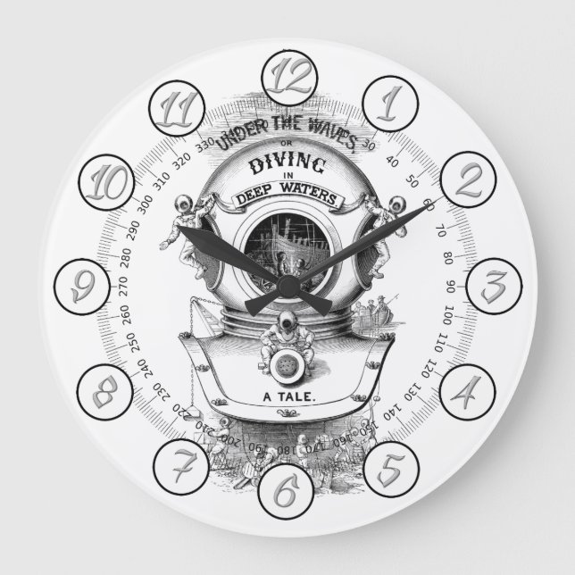 Antiquitätenhelm nautisch große wanduhr (Vorderseite)