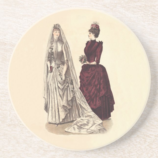 Antiquitätenhochzeit Getränkeuntersetzer (Vorne)