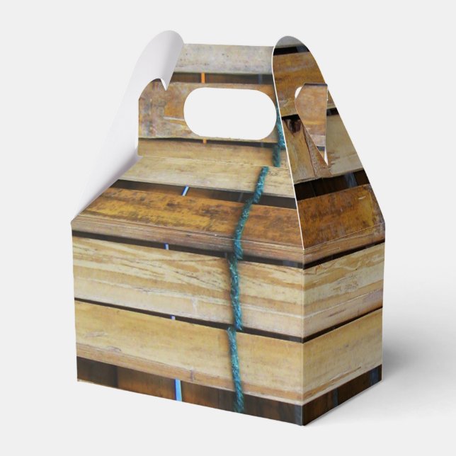 Antiquitätenholz Holzlatten Geschenkschachtel (Vorderseite)