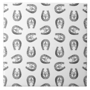 Antiquitätenhorseshoe mit Stern-CUSTOM-FARBE Fliese