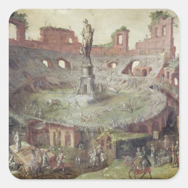 Antiquitätenkampf, 1552 quadratischer aufkleber (Vorderseite)