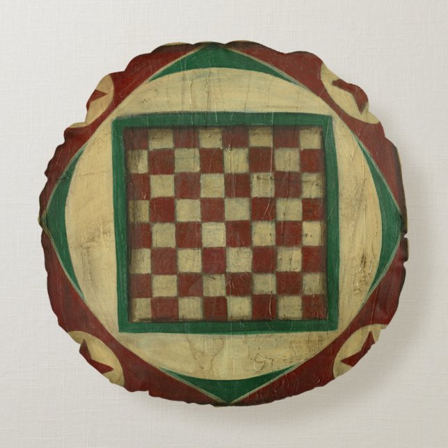 Antiquitätenkarton von Ethan Harper Rundes Kissen (Vorderseite)