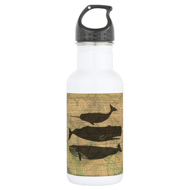 Antiquitätenleben im Wald Edelstahlflasche (Vorderseite)
