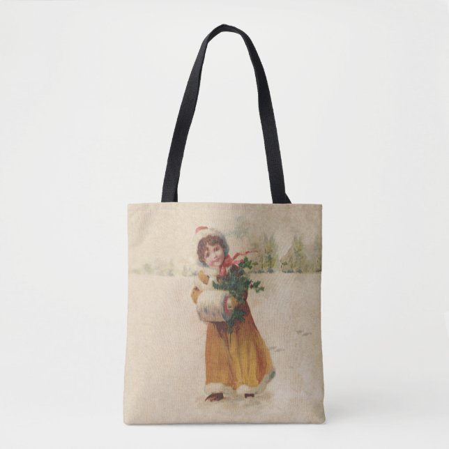 Antiquitätenmädchen Winterkind Tasche (Vorderseite)