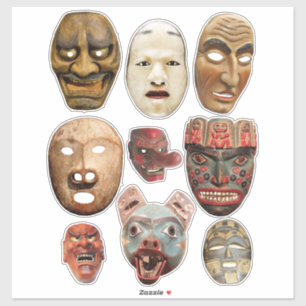 Antiquitätenmasken-Clipart Aufkleber
