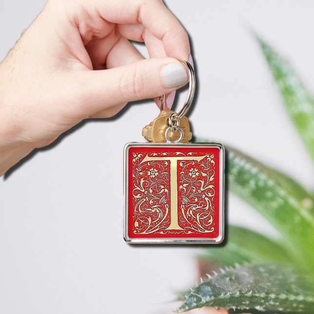 Antiquitätenmonogramm T Schlüsselanhänger (Von Creator hochgeladen)