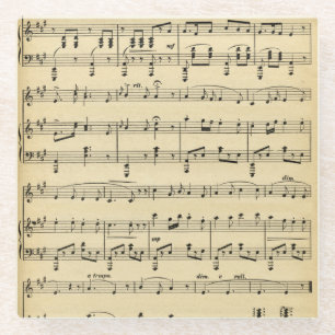 Antiquitätenmusik Glasuntersetzer