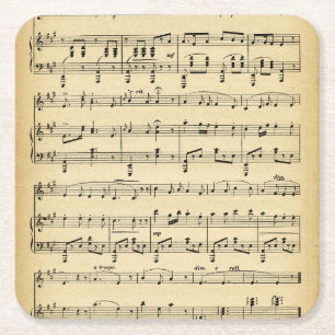 Antiquitätenmusik Rechteckiger Pappuntersetzer