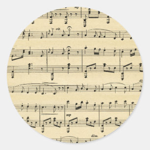 Antiquitätenmusik Runder Aufkleber