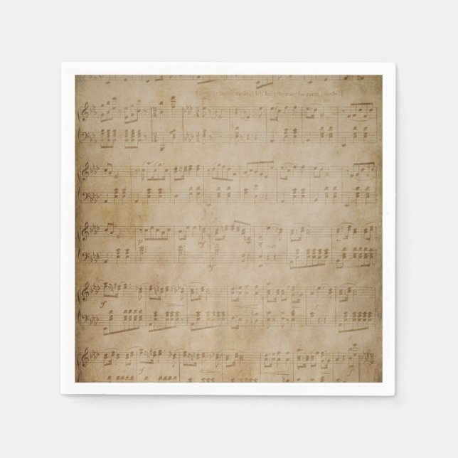 Antiquitätenmusik Serviette (Vorderseite)