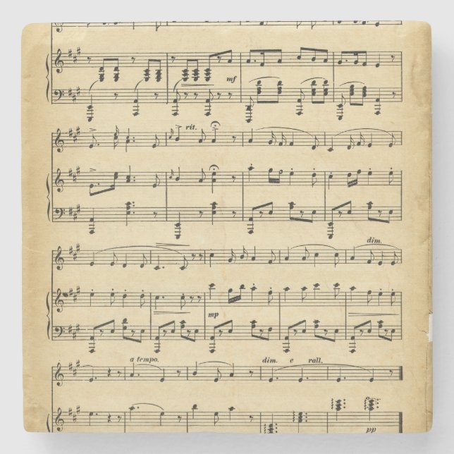Antiquitätenmusik Steinuntersetzer (Vorderseite)