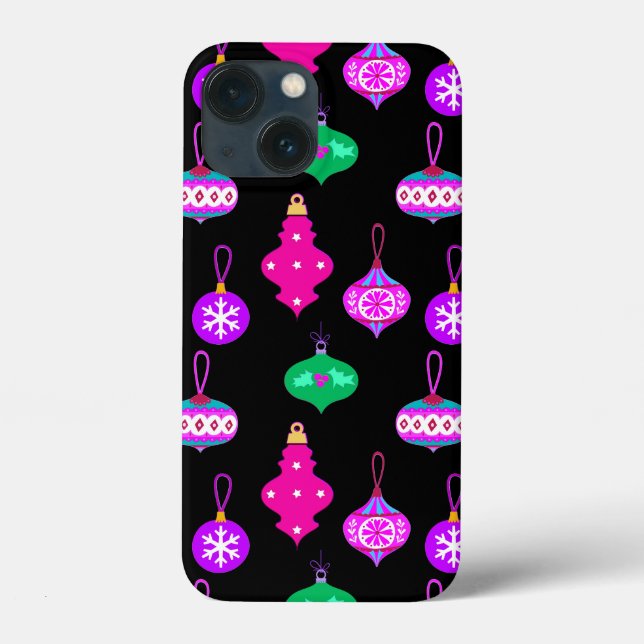 Antiquitätenmuster in Rosa, Aquamarin und Schwarz Case-Mate iPhone Hülle (Rückseite)