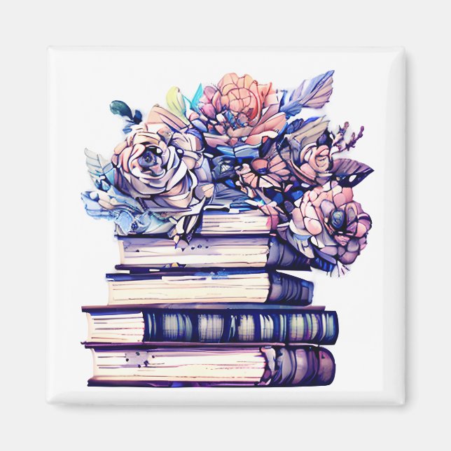 Antiquitätenpalette und Vintage Rose Magnet (Vorne)