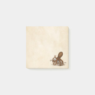 Antiquitätenpapier Chemie Octopus Steampunk Post-it Klebezettel