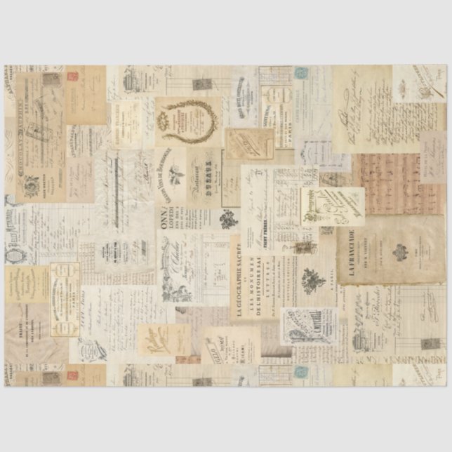 Antiquitätenpapier Ephemera Seidenpapier (Vorderseite)