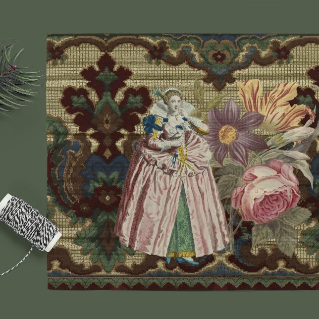 Antiquitätenpapier für Tapeten und Blumenmuster Seidenpapier (Von Creator hochgeladen)
