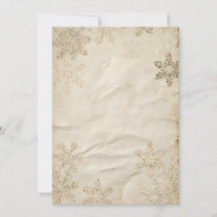 Antiquitätenpapier mit subtilen Gold Geblüht Einladung