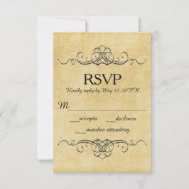 Antiquitätenpapier - UAWG-Empfang-Karte RSVP Karte