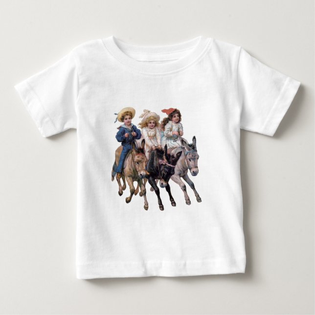 Antiquitätenpony Kunst Baby T-shirt (Vorderseite)