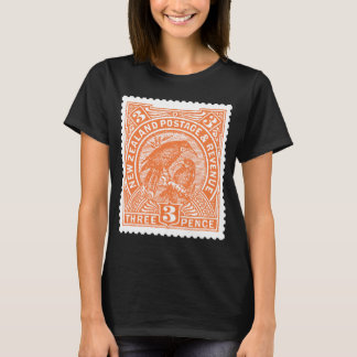 Antiquitätenpostage Briefmarke Neuseeland Vogelora T-Shirt