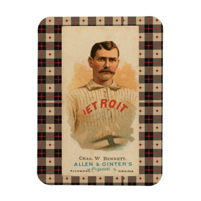 Antiquitätenposter des Baseball-Spielers Magnet (Vertikal)