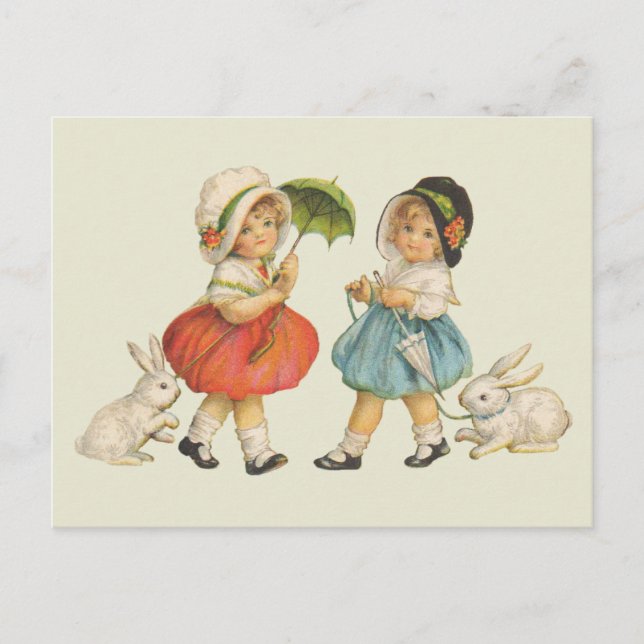 Antiquitätenrabatt Osterkunst Postkarte (Vorderseite)