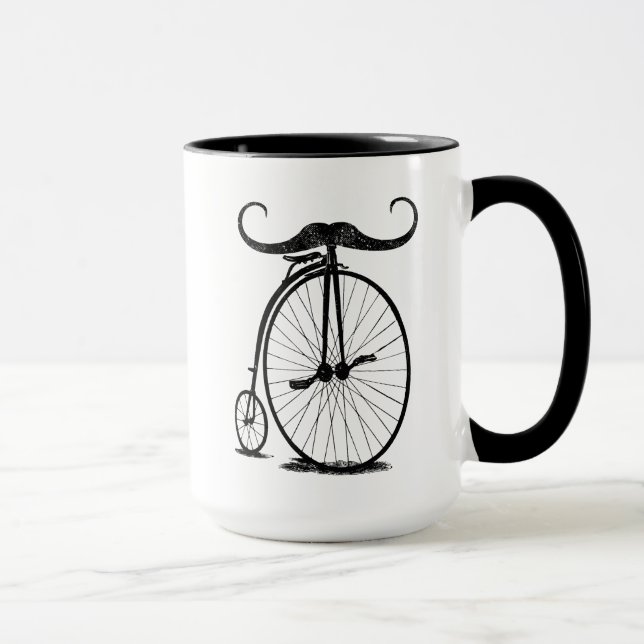 Antiquitätenrad-Handlebar Mustache Tasse (Rechts)