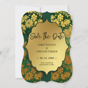 Antiquitätenrahmen, altes Gold Save the Date