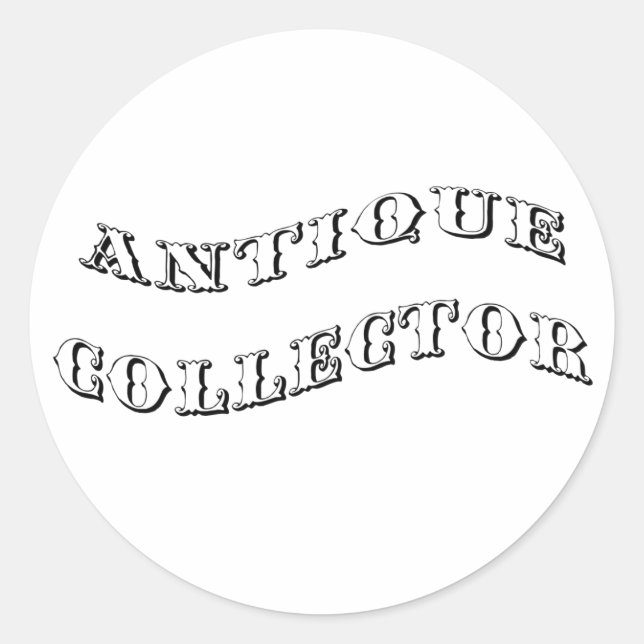 Antiquitätensammler Runder Aufkleber (Vorderseite)