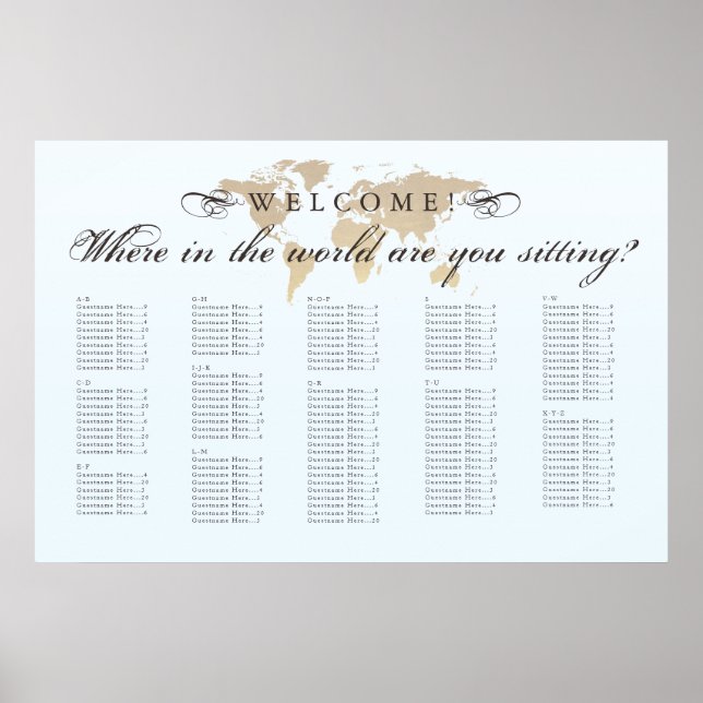 Antiquitätenschauen, wo in der Weltsitzkarte. Poster (Vorne)