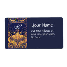 Antiquitätenschiff, Delphine, Gold, Navy Blue Mono