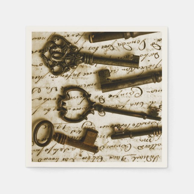 Antiquitätenschlüssel Serviette (Vorderseite)