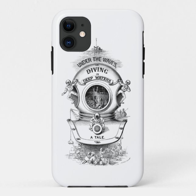 Antiquitätentauchhelm nautisch Case-Mate iPhone hülle (Rückseite)