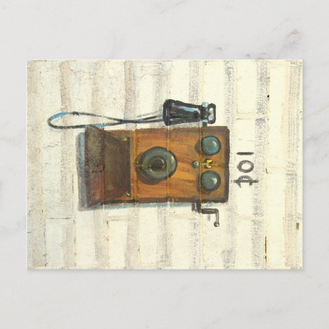 Antiquitätentelefon Postkarte (Vorderseite)