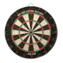 Antiquitäts-Dartboard mit benutzerdefiniertem Text