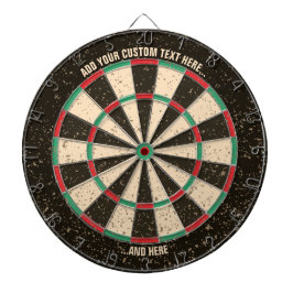 Antiquitäts-Dartboard mit benutzerdefiniertem Text Dartscheibe