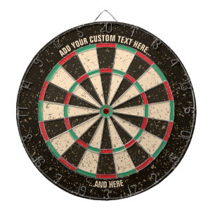 Antiquitäts-Dartboard mit benutzerdefiniertem Text Dartscheibe