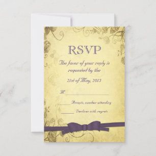 Antiquité vintage avec mariage de la mâchoire RSVP
