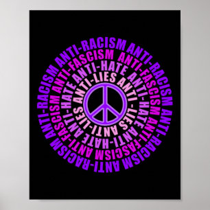 Antirassismus Faschismus Lies Hate Resist Abstimmu Poster