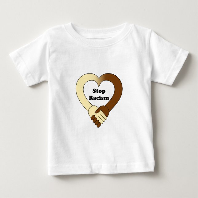 Antirassismushändedrucklogo-Baby-Shirt Baby T-shirt (Vorderseite)