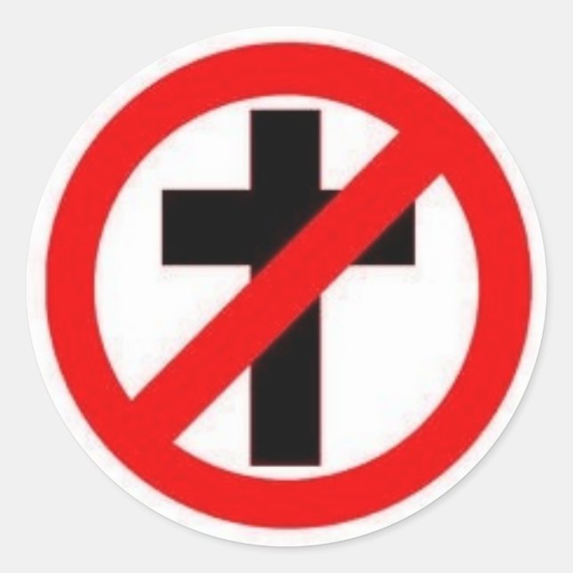 Antireligiöse Kleinaufkleber Runder Aufkleber (Vorderseite)