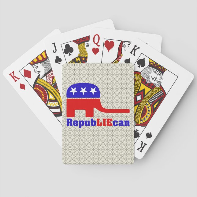 Antirepublikanische Spielkarten (Rückseite)