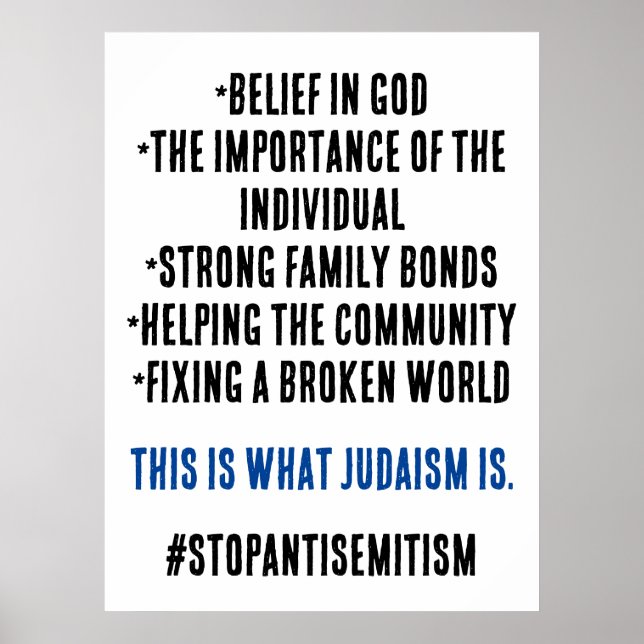 Antisemitismus stoppen Was Judaismus wirklich ist  Poster (Vorne)