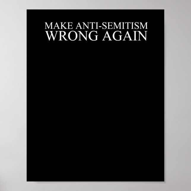 Antisemitismus wieder falsch poster (Vorne)